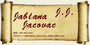 Jablana Jačovac vizit kartica